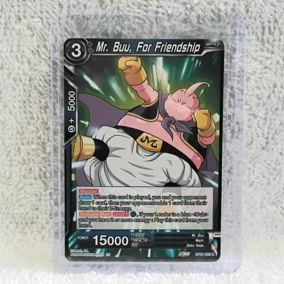 3/$25 Mint 2023 Mr. Buu, for... Dragon Ball Super Card BT21-058 C Base & Holo!! - Picture 2 of 5